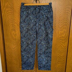 Ralph Lauren blue paisley pants - size 6